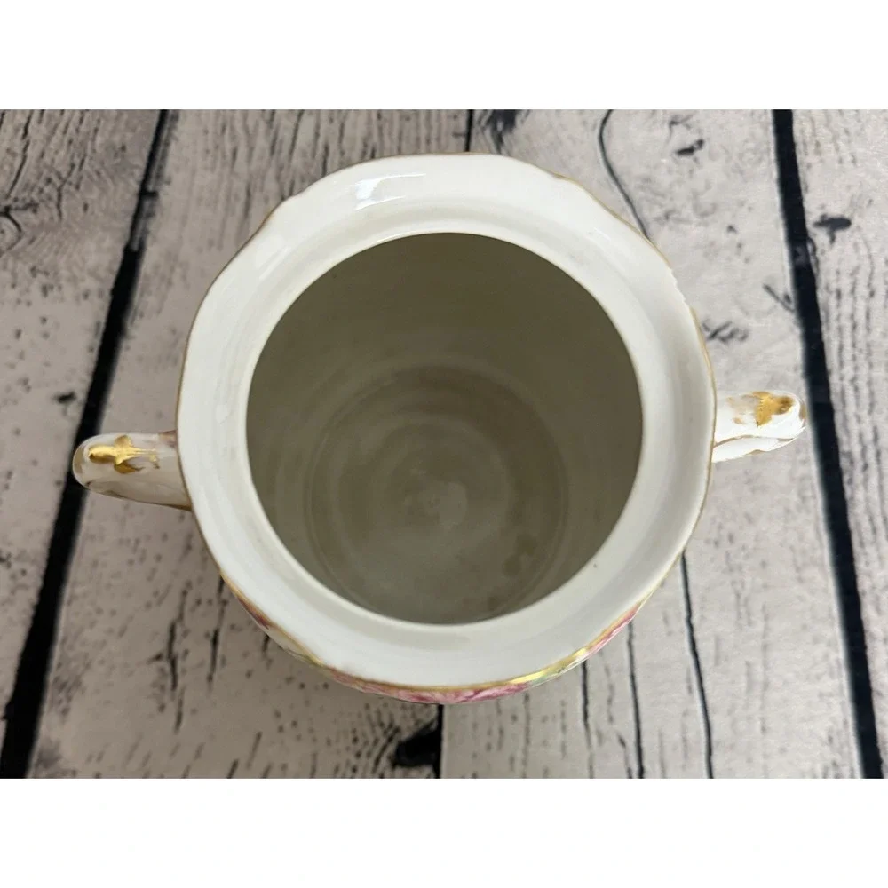 Rare Haviland Limoges France Elite Rose Gold Trim Sugar Bowl-No Lid